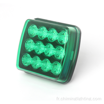 lumières led alimentées par batterie magnétique verte